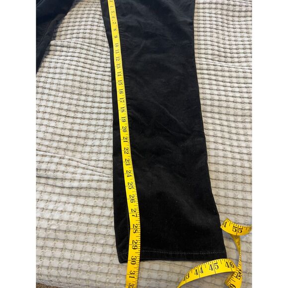 Talbots Womens Black Corduroy Pants 6 High Rise Straight Leg Curvy Fall Preppy - Picture 11 of 13